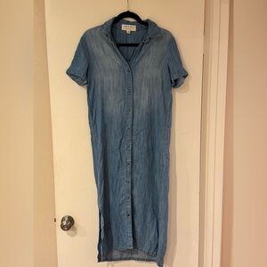 Anthropologie Cloth & Stone Chambray Shirt Dress